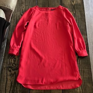 J Crew Long Sleeve Dress•8•Red